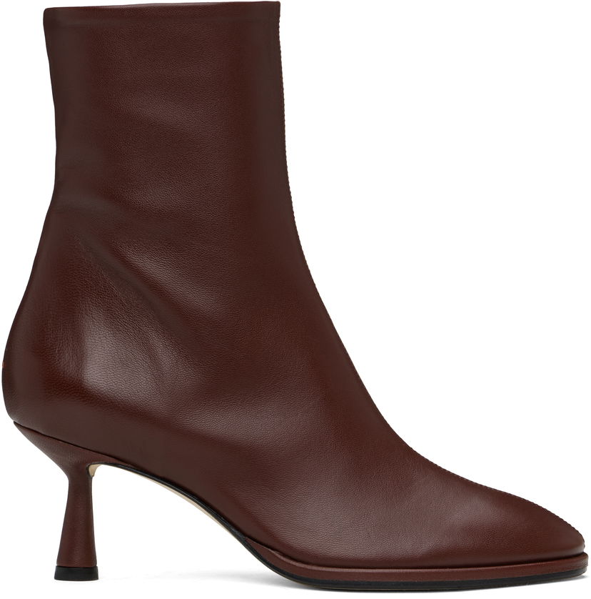 Odjeća Aeyde Aeyde Dorothy Leather Ankle Boots Smeđa | A11-AB-IRNR65ST99-SS25-955-007