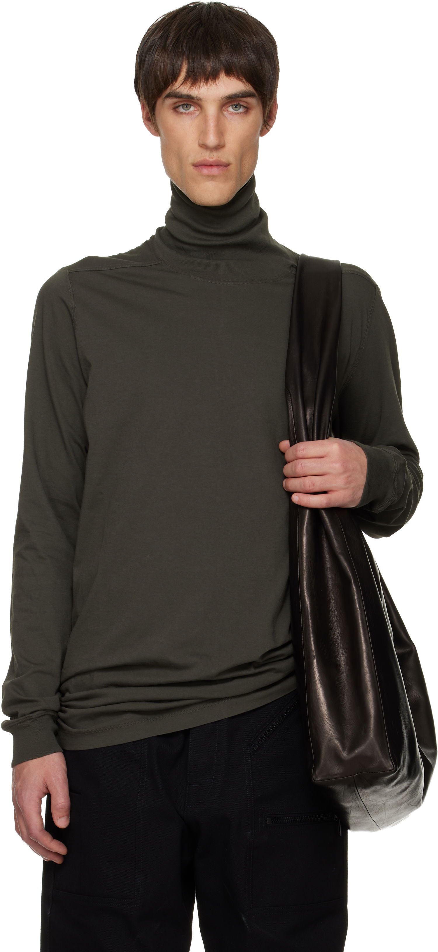 Džemper Rick Owens Rick Owens Concordians Surf Turtleneck Zelena | RU02E1286 JA, 0