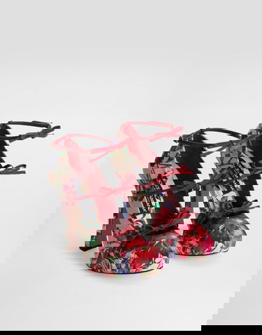 Dodaci Dolce & Gabbana Dolce & Gabbana Floral Print Satin Slingback Pumps Višebojno | CD1944A9Q72H25PR, 1