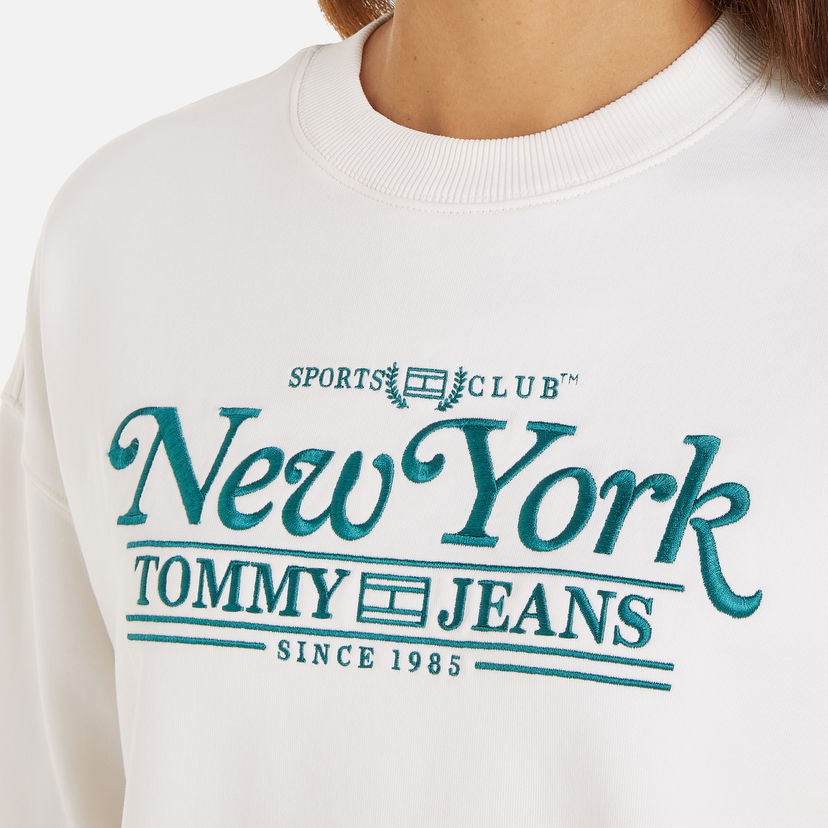 Majica kratkih rukava Tommy Hilfiger Tommy Jeans Varsity Cotton Bijela | DW0DW17786YBH