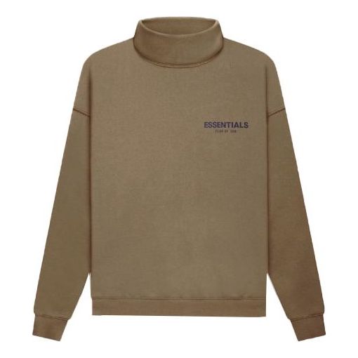 Džemper Fear of God Essentials FW21 Pullover Mock Neck Sweatshirt Smeđa | FOG-FW21-011