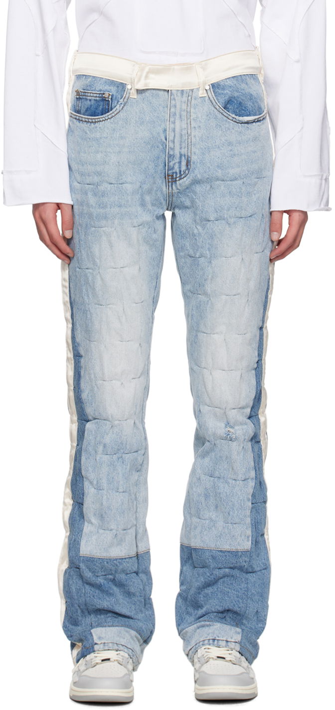 Jeans Who Decides War Gathered Tuxedo Jeans Plava | 1120710008SS24