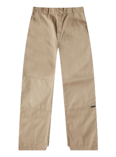 Hlače Palm Angels Waistband Logo Chino Pant Beige/Yellow Bež | PMCG003S23FAB0016118