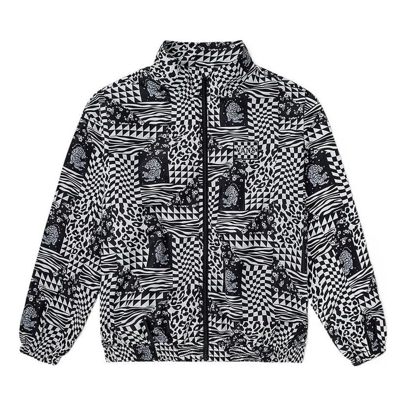 Vjetrovka Vans Vans Grid Full Print Jacket Crna | VN0A5H9T7TO