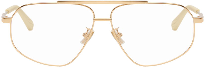 Sunčane naočale Bottega Veneta Aviator Metal Glasses Metalik | BV1196O
