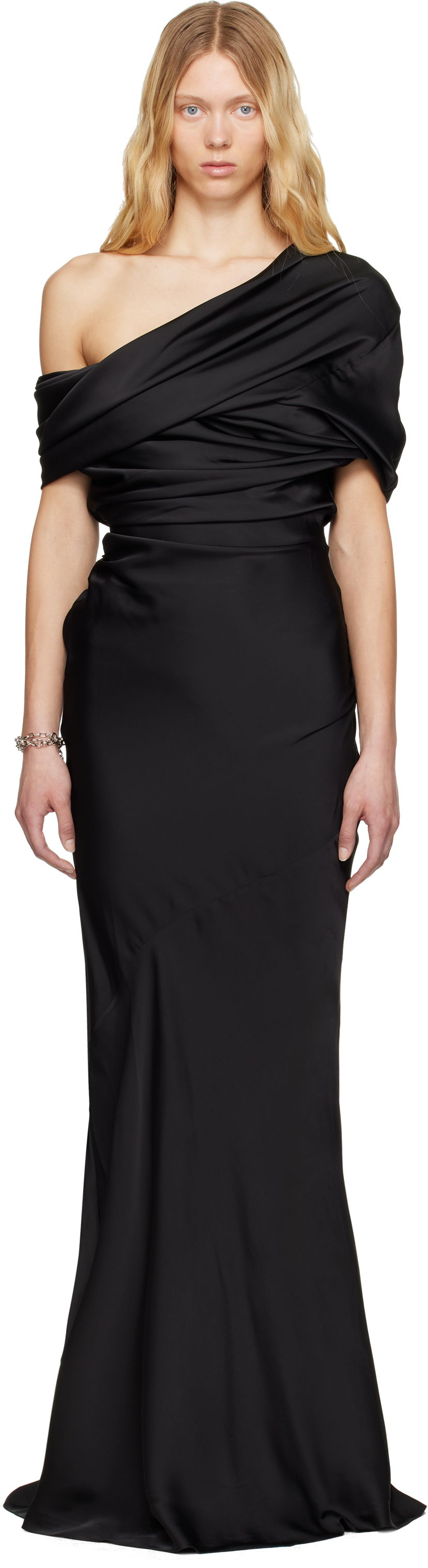 Haljina Entire Studios Entire Studios Sleeveless Draped Maxi Dress Crna | ESW-S25-6013-OB