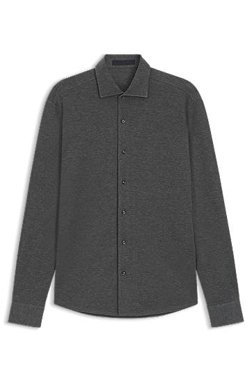 Košulja BOSS BECKHAM x BOSS slim-fit shirt in cotton jersey Siva | 50554861