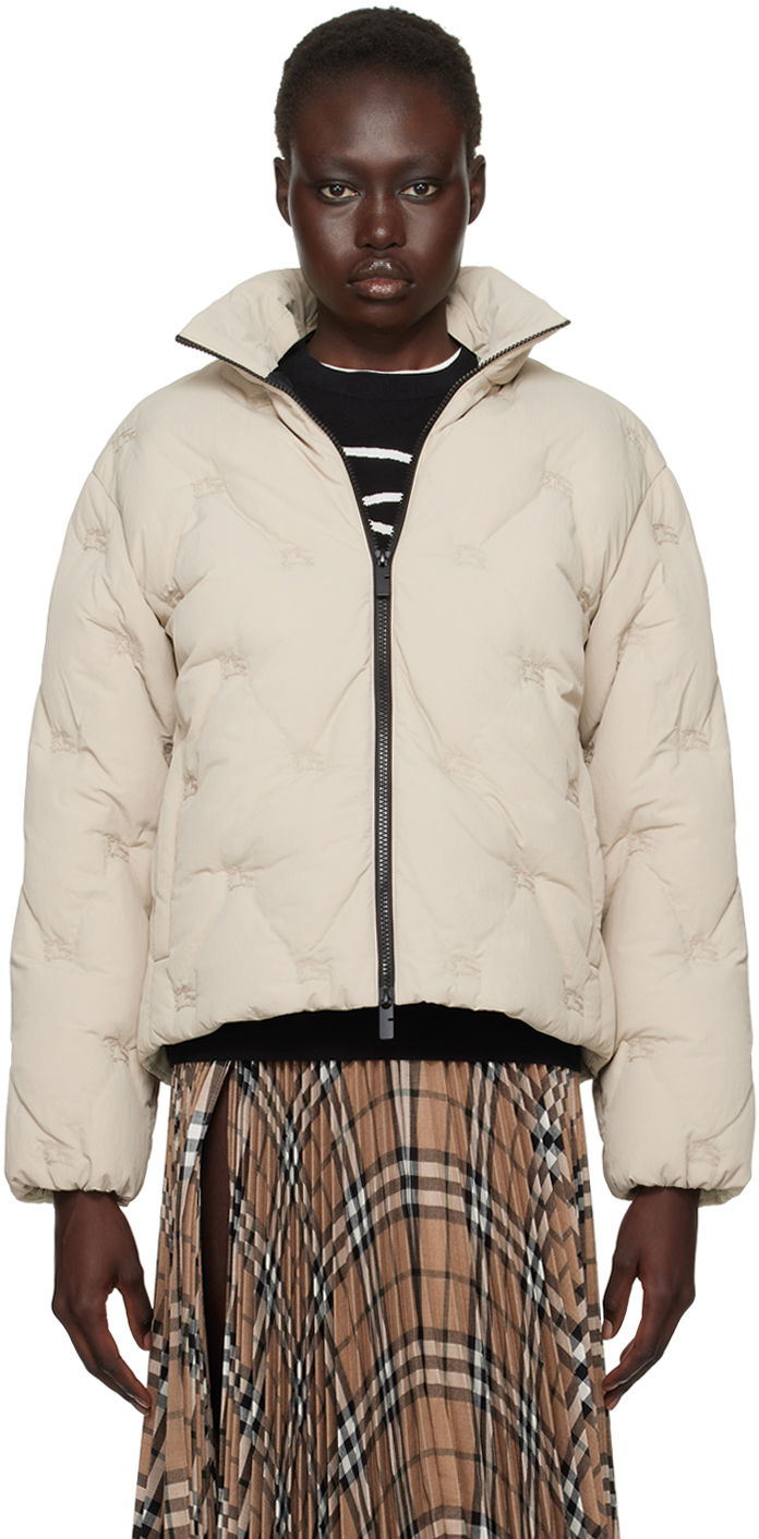 Pernata jakna Burberry Burberry Nylon Down Puffer Jacket Bež | 8094176