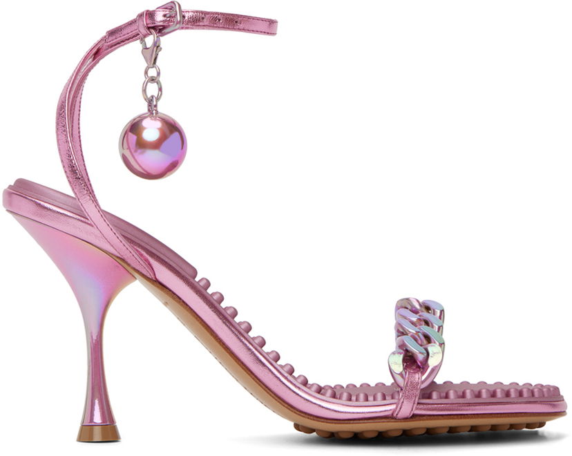 Tenisice i cipele Bottega Veneta Bottega Veneta Dot Heeled Sandals Ružičasta | 667178 V28O0