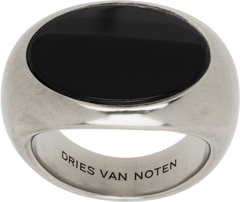 Prsten Dries Van Noten Dries Van Noten Stone Signet Ring Metalik | 251-028202-092