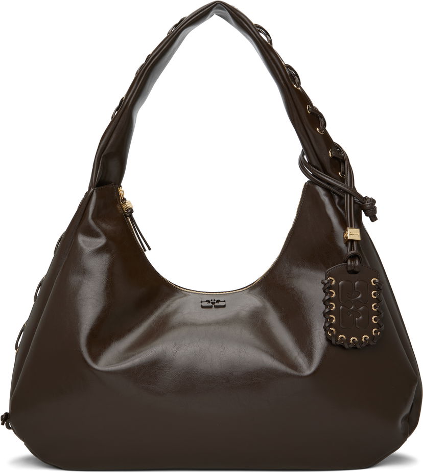 Ručna torbica GANNI GANNI XXL Shoulder Bag Smeđa | A6846