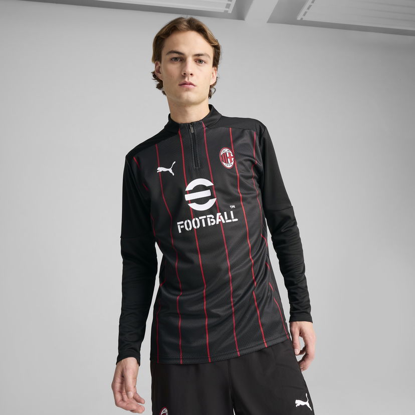 Džemper Puma AC Milan Men's Quarter-Zip Pre-Match Jersey Crna | 779345_07