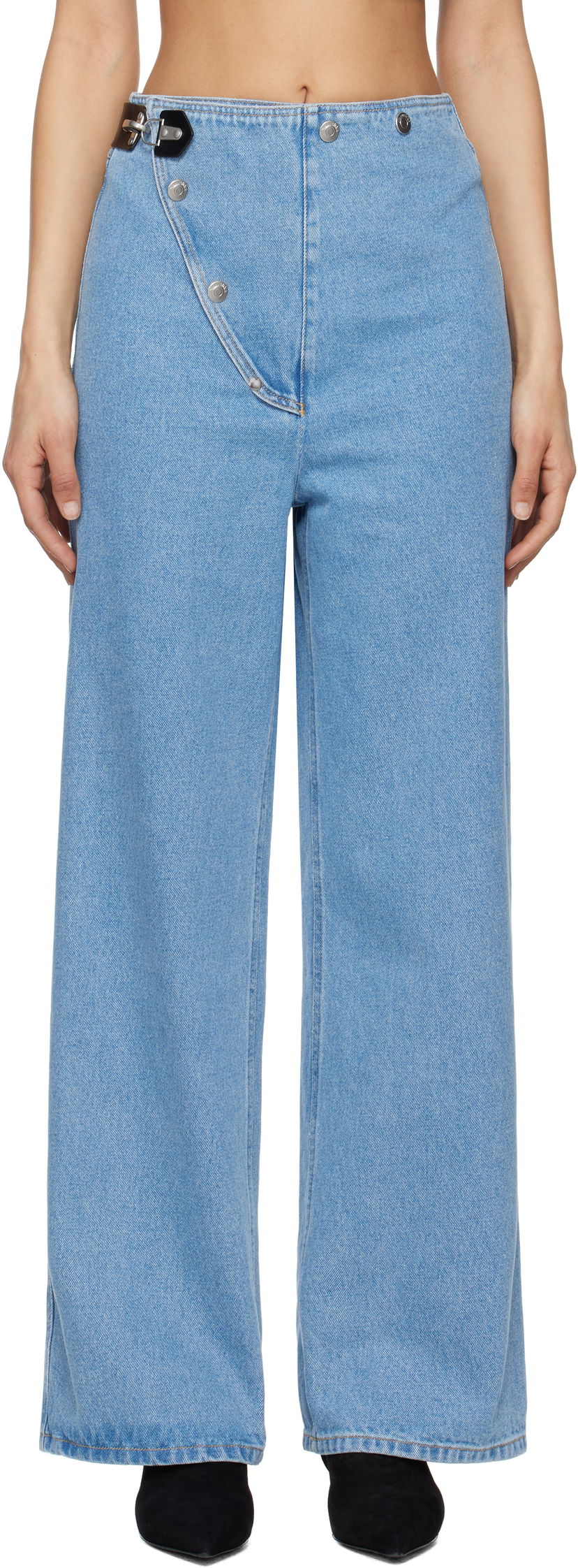 Jeans Nanushka Nanushka Makena Wide Leg Jeans Plava | NW25RSPA09353