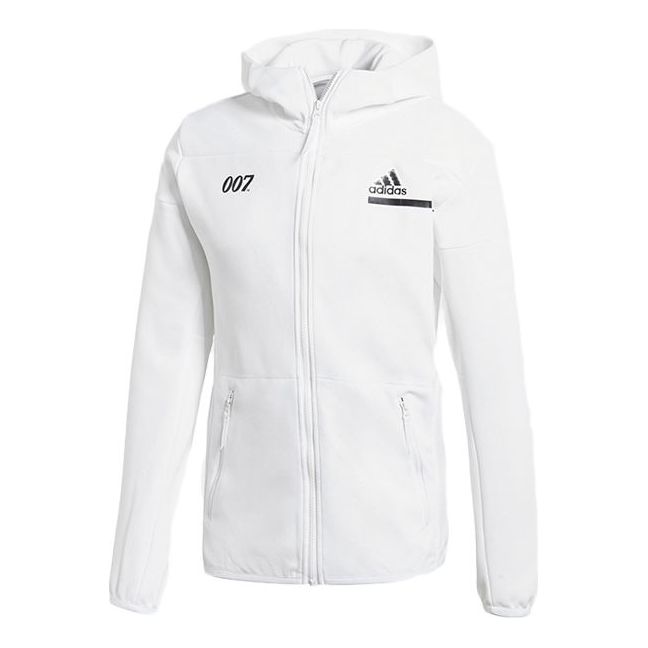 Dukserice adidas Originals Z.N.E. x James Bond 007 Full-Zip Hoodie Bijela | GN6812, 0