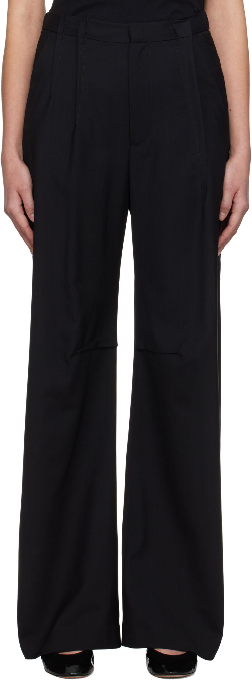 Hlače Maison Margiela MM6 Maison Margiela Tailoring Wool Trousers Crna | S52KA0517 M35080