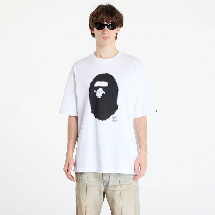 Majica kratkih rukava BAPE Pixel Ape Head Relaxed Fit Tee Bijela | 001TEK801348M WHT