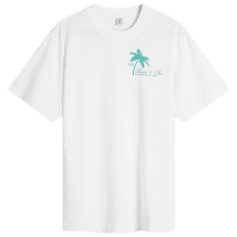 Majica kratkih rukava Sporty & Rich Sporty & Rich Palms T-Shirt, Size Large Bijela | TO043620253WH01