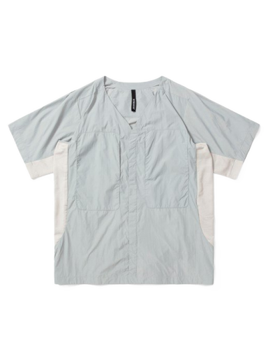 Majica kratkih rukava BYBORRE Button Tee Tirkiz | E10-MA-207-996