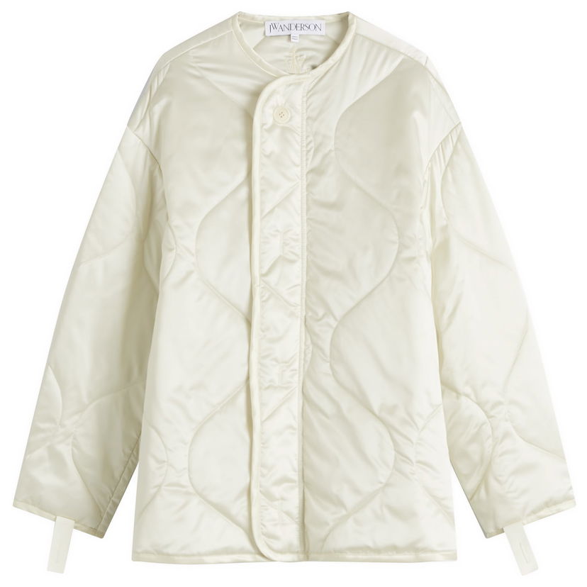 Pernata jakna JW Anderson Oversized Quilted Jacket Bijela | JK0374-PG1680-006