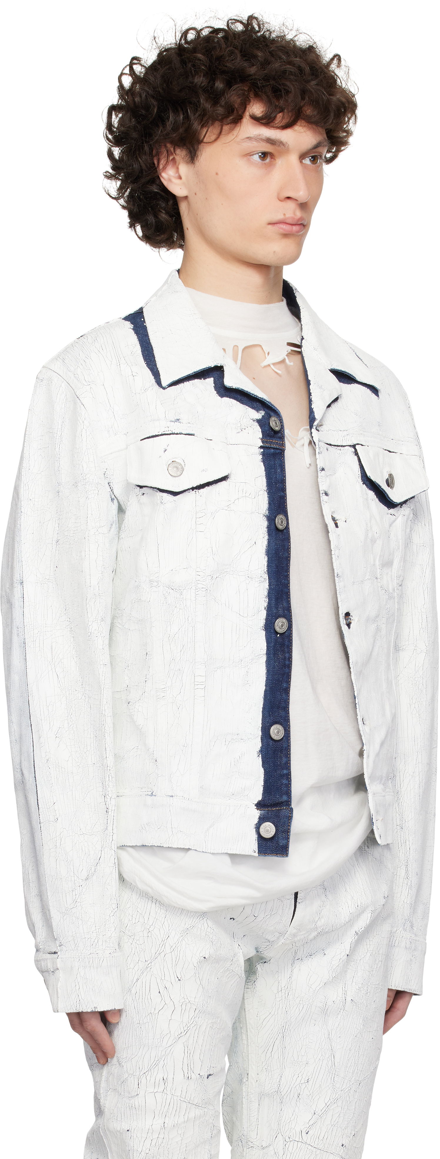 Bomber jakna Maison Margiela MM6 Maison Margiela Sports Denim Jacket Bijela | SH2AM0027 M30028, 1