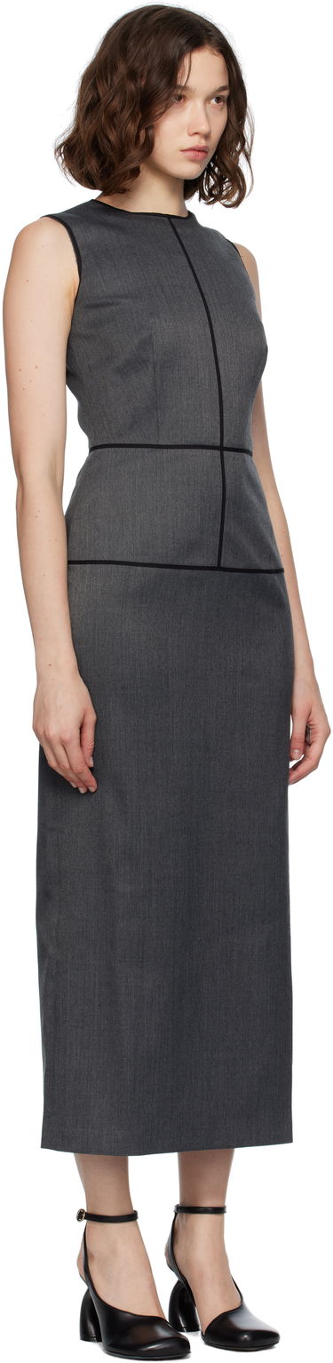 Haljina Maison Margiela MM6 Maison Margiela Tailoring Wool Maxi Dress Crna | S52DG0029 S47848, 4