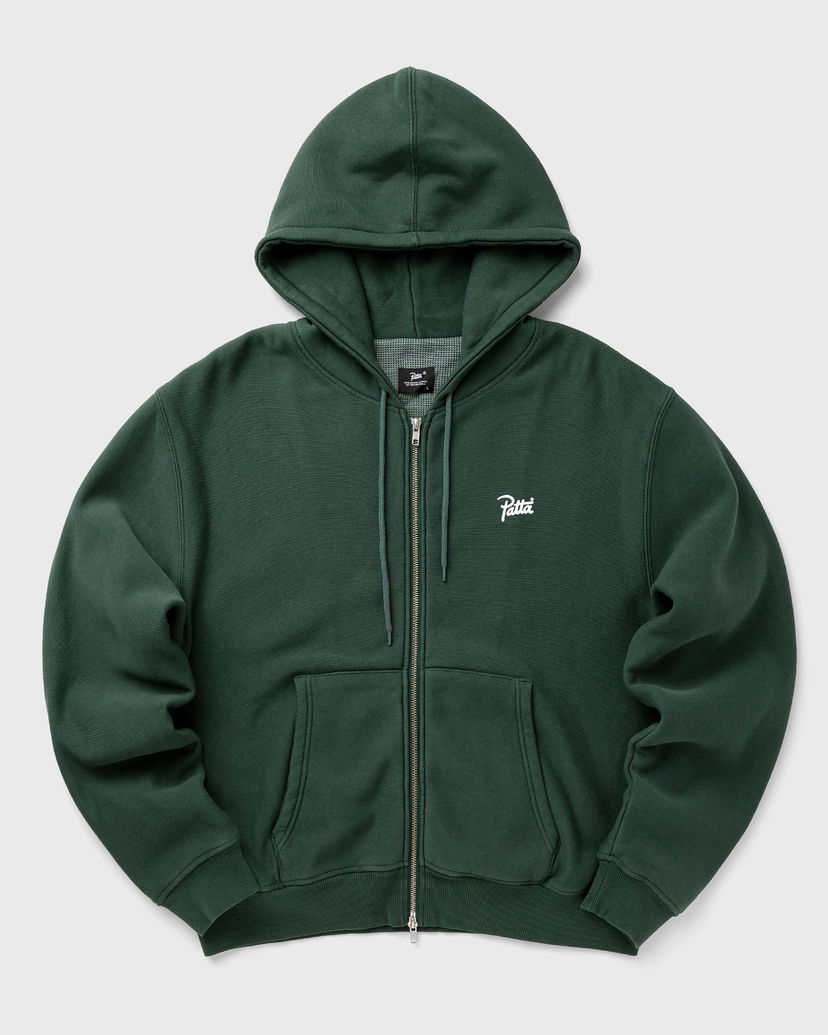 Dukserice Patta Classic Zip Up Hooded Sweater Zelena | POC-AW25-2050-331-0009-201
