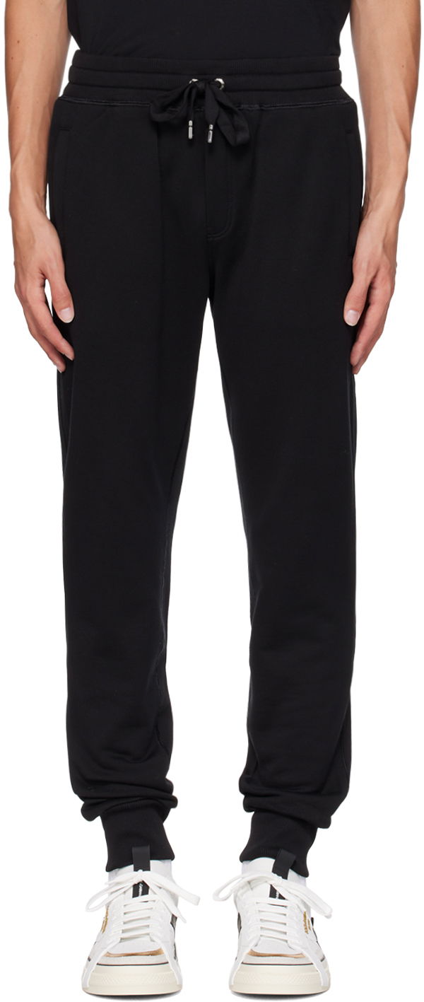 Trenirka Dolce & Gabbana Black Three-Pocket Sweatpants Crna | GVF6AZG7D6B