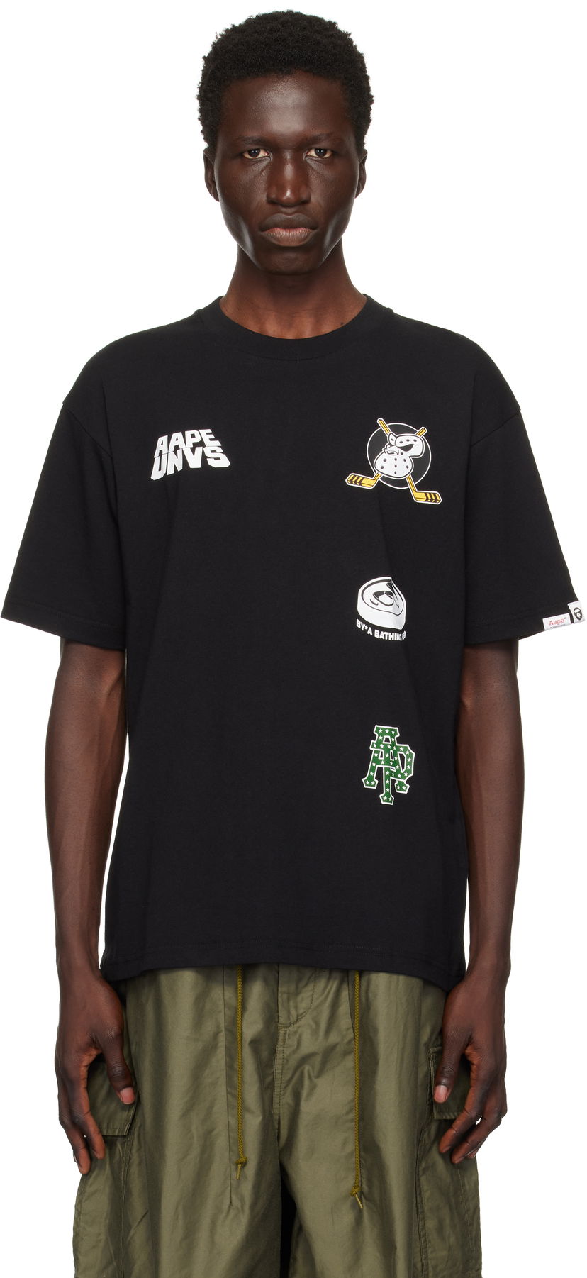 Majica kratkih rukava AAPE by A Bathing Ape AAPE by A Bathing Ape Theme Graphic T-Shirt Crna | AAPTEM1550XXNBKX