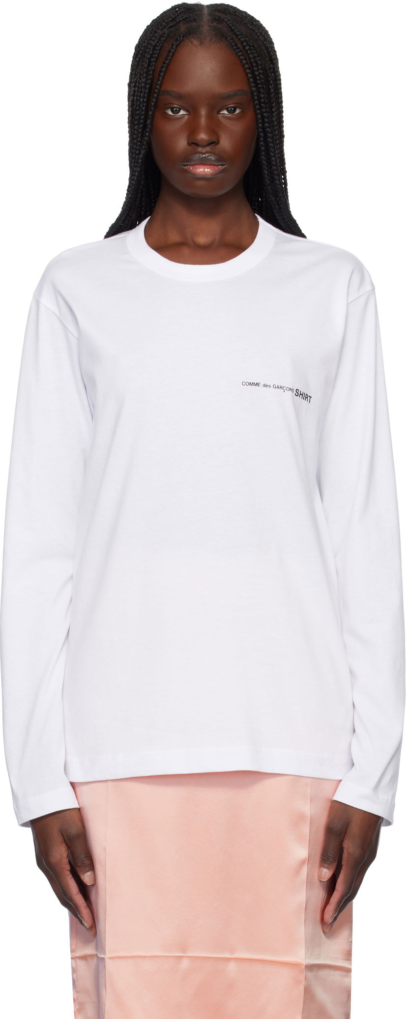 Majica kratkih rukava Comme des Garçons CDG Shirt Basic Logo Long Sleeve T-Shirt Bijela | FO-T025-051