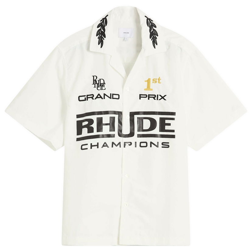 Košulja Rhude Rhude Champions Snap Shirt, Size Large Bijela | RHPS25SR010050075