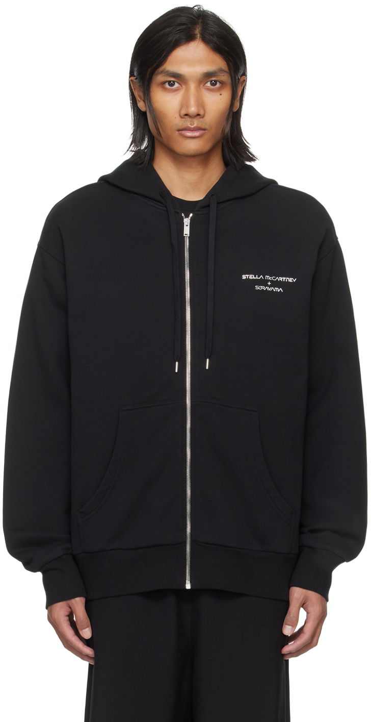 Dukserice Stella McCartney Robot Zip-Up Hoodie Crna | 6J02743SPY81