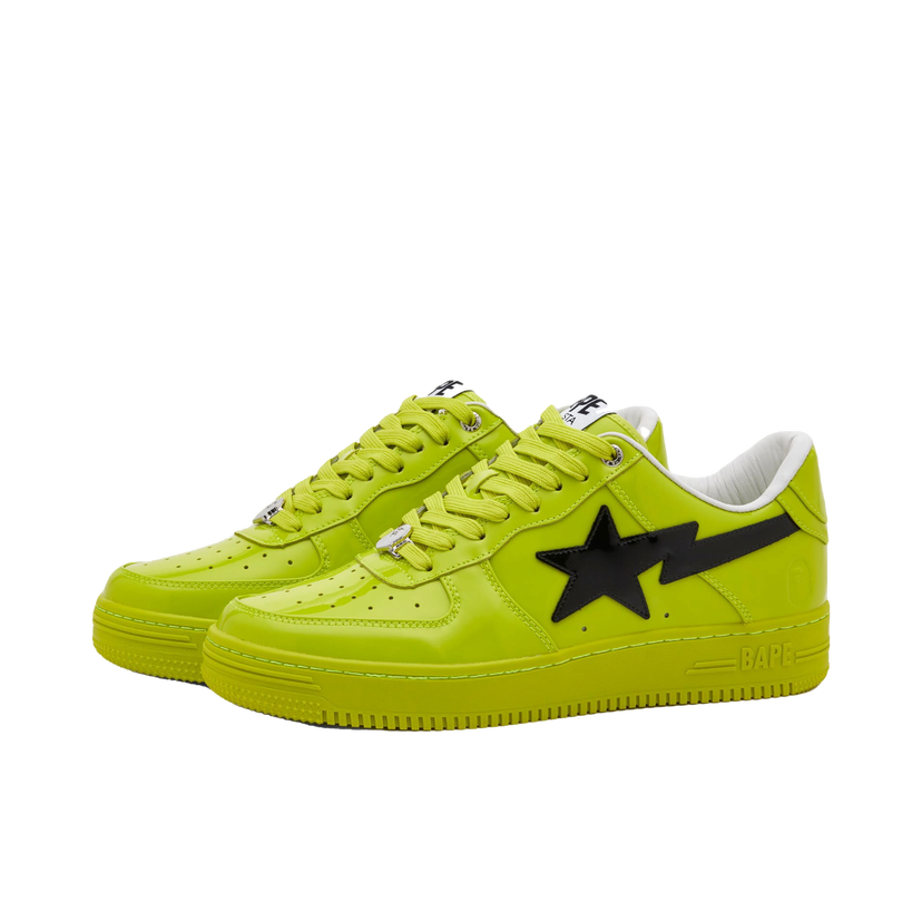 Tenisice i cipele BAPE A Bathing Ape Men's BAPE Sta Painted Leather Sneakers in Yellow, Size UK 8 | END. Clothing Žuta | 001FWK301302M-YLW