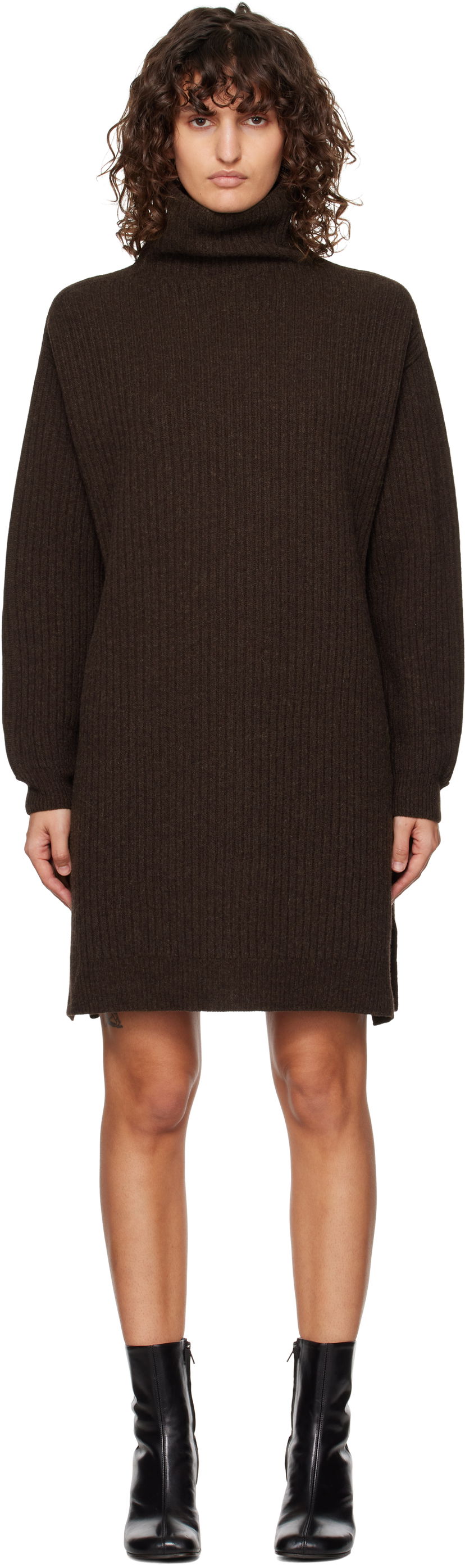 Haljina LEMAIRE Midi Turtleneck Dress Smeđa | DR1089 LK1027