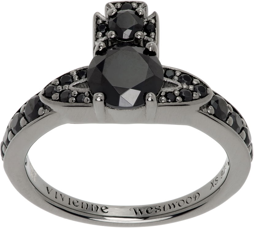 Prsten Vivienne Westwood Vivienne Westwood Ismene Black Crystal Ring Crna | 6404017L-01S101-
