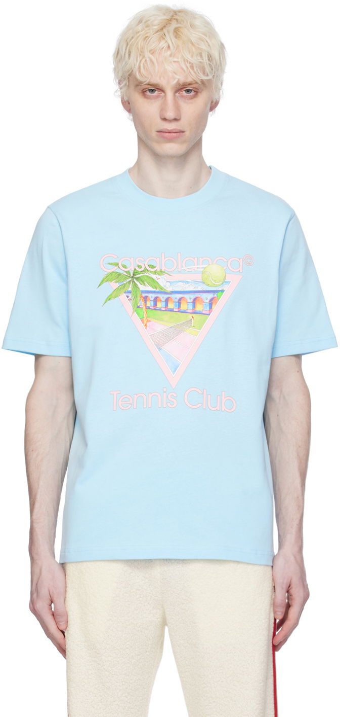 Majica kratkih rukava Casablanca SSENSE x 'Tennis Club' Icon T-Shirt Plava | MPS24-JTS-001-04
