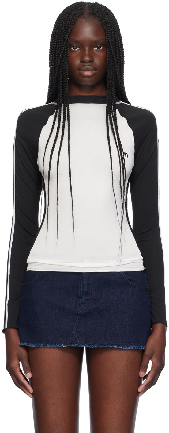 Majica kratkih rukava Miaou Miaou Madeline Long Sleeve T-Shirt Bijela | 7126TJBBLK