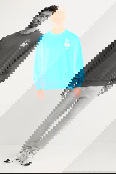 Dukserice The North Face Connect Relaxed Fit Crewneck Sweatshirt with Grow Your Own Way Graphic Print Tirkiz | NF0A8E3ZBSI1, 1