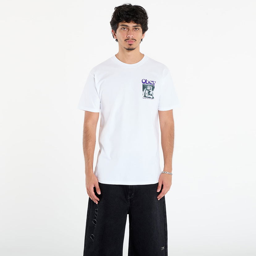 Majica kratkih rukava OBEY OBEY Stop Worry Now T-Shirt Bijela | 165264127-WHT