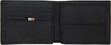 Novčanik BOSS Leather Trifold Wallet Crna | 50536727, 2