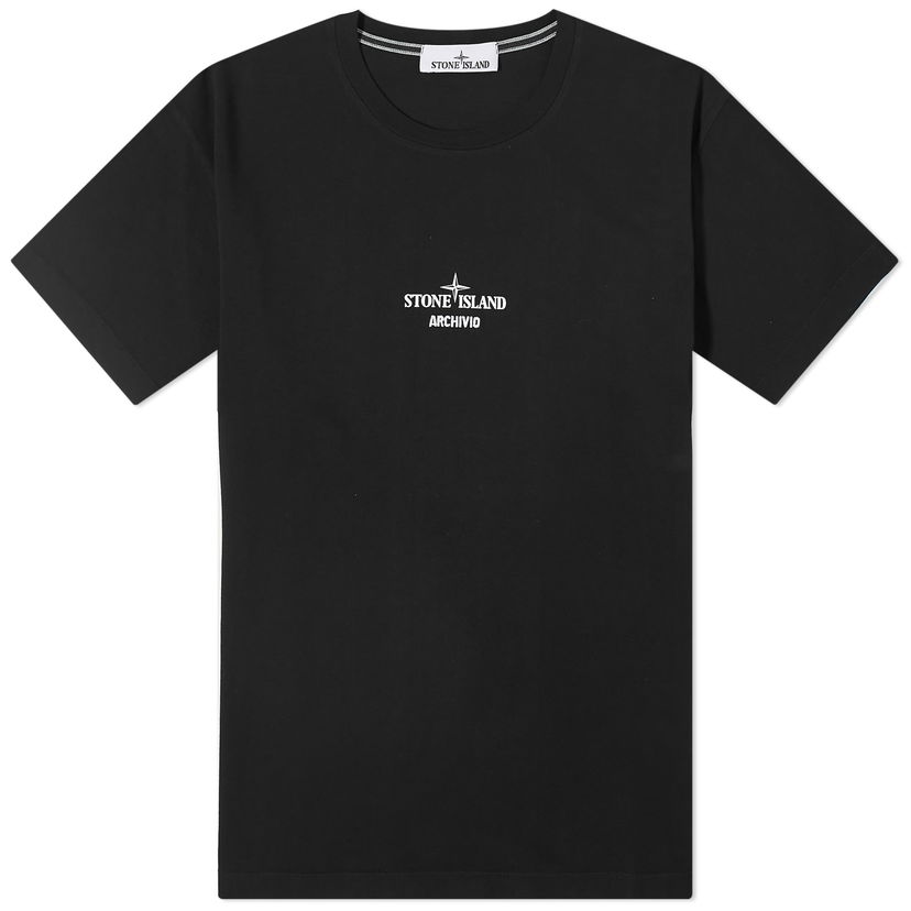 Majica kratkih rukava Stone Island Archivo Print T-Shirt Crna | 80152NS91-V0029