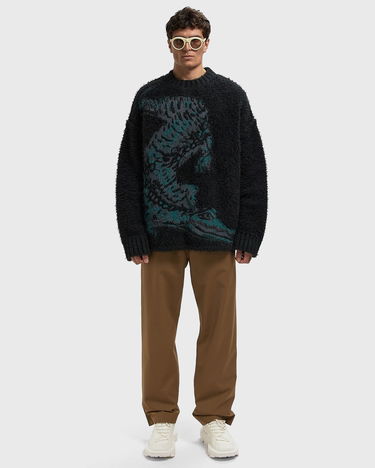Džemper Lacoste Crocodile Intarsia Knit Sweater Crna | AH3746-1LI, 2