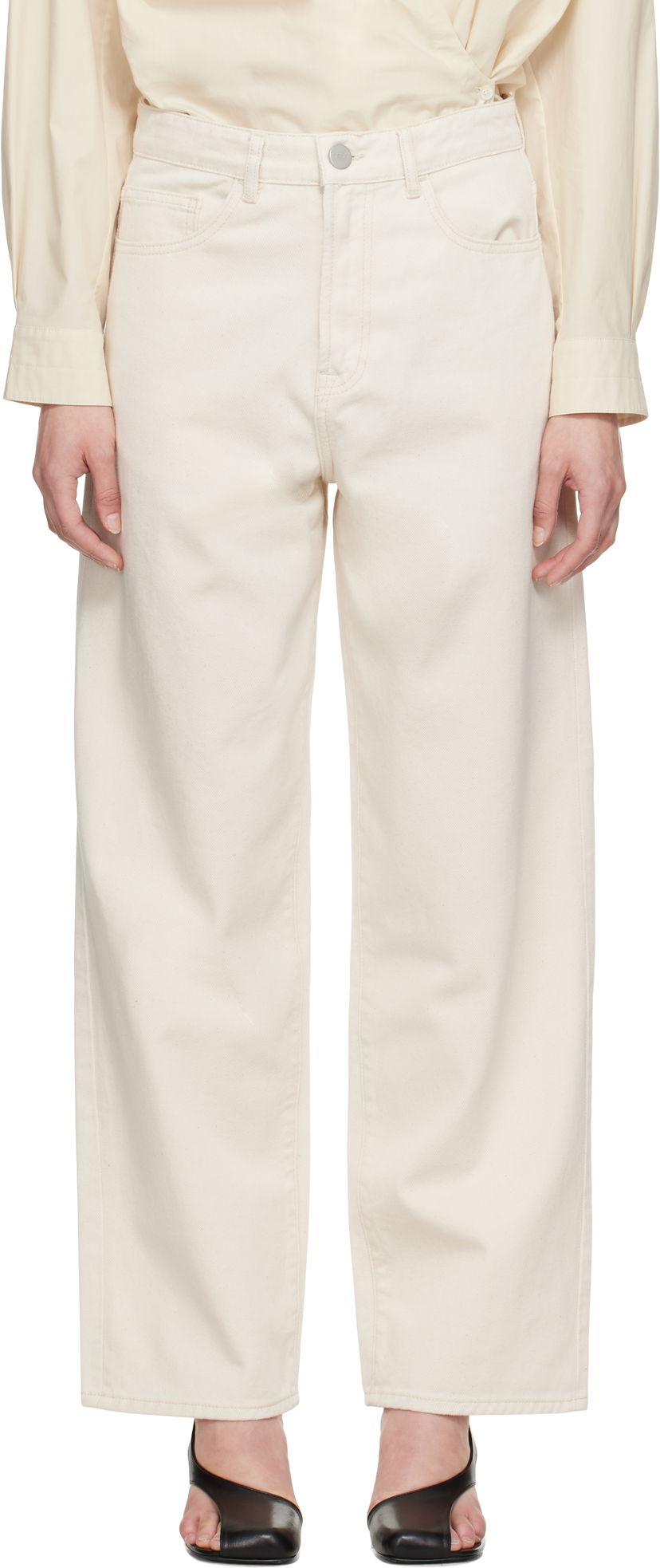 Jeans Róhe Baggy Fit Jeans Bež | 415-31-039