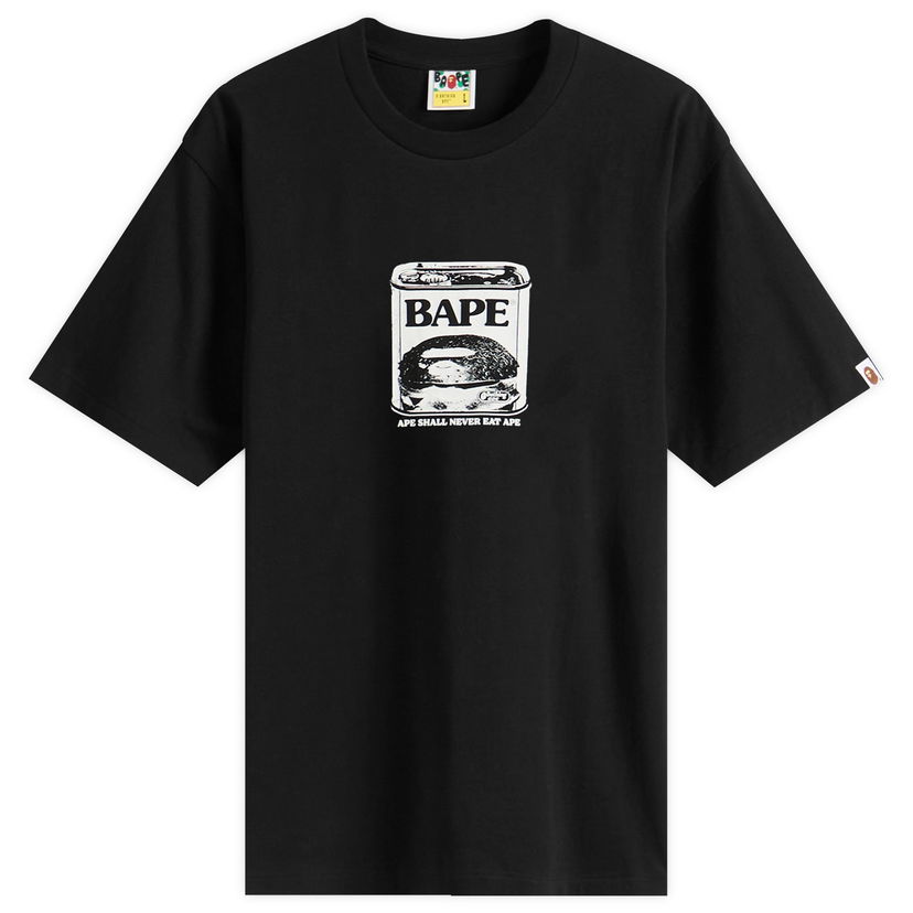 Majica kratkih rukava BAPE A Bathing Ape Can Food T-Shirt, Size Small Crna | 001TEL801336M-BLK