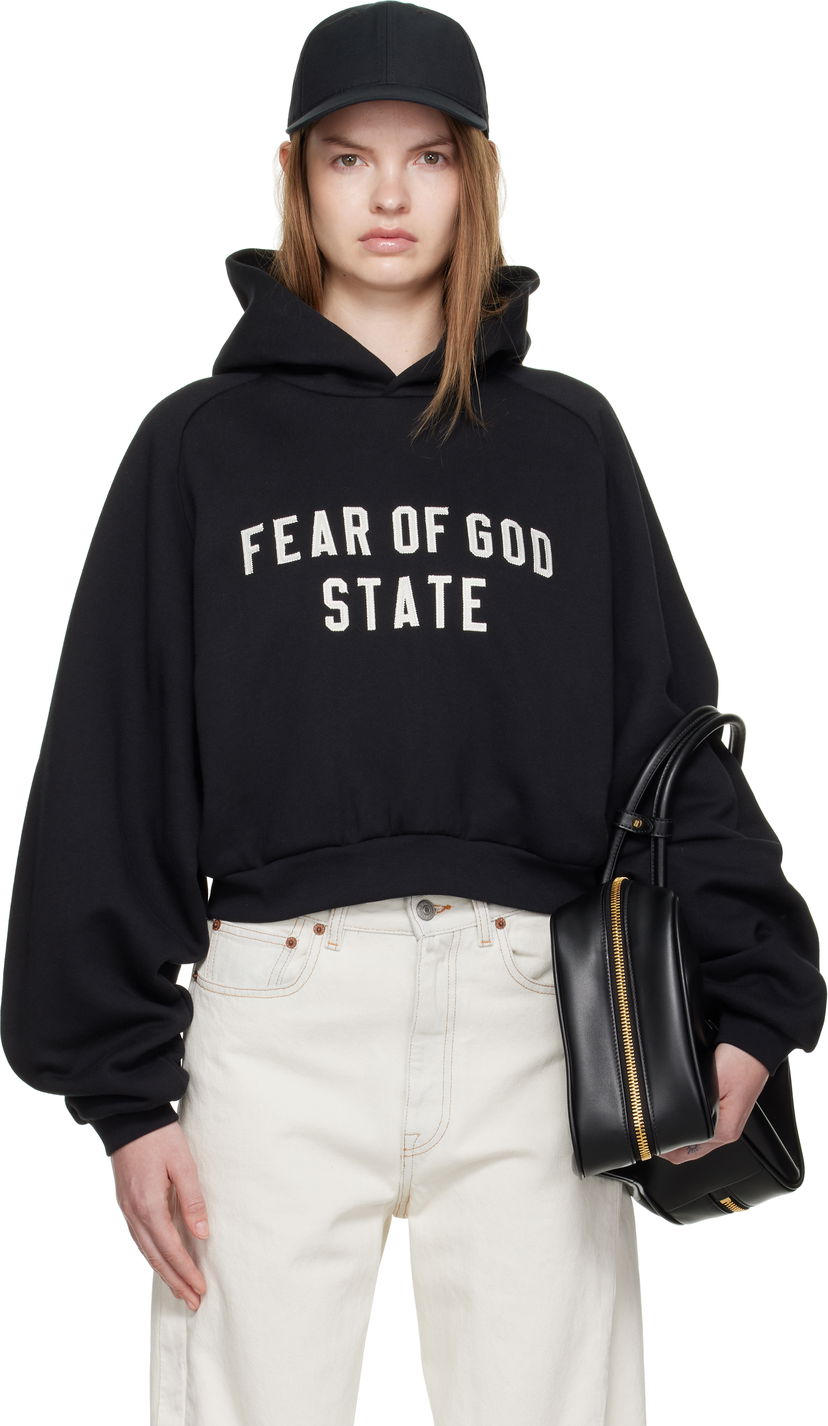 Dukserice Fear of God Fear of God ESSENTIALS Fleece Raglan Hoodie Crna | 192SP257820FW