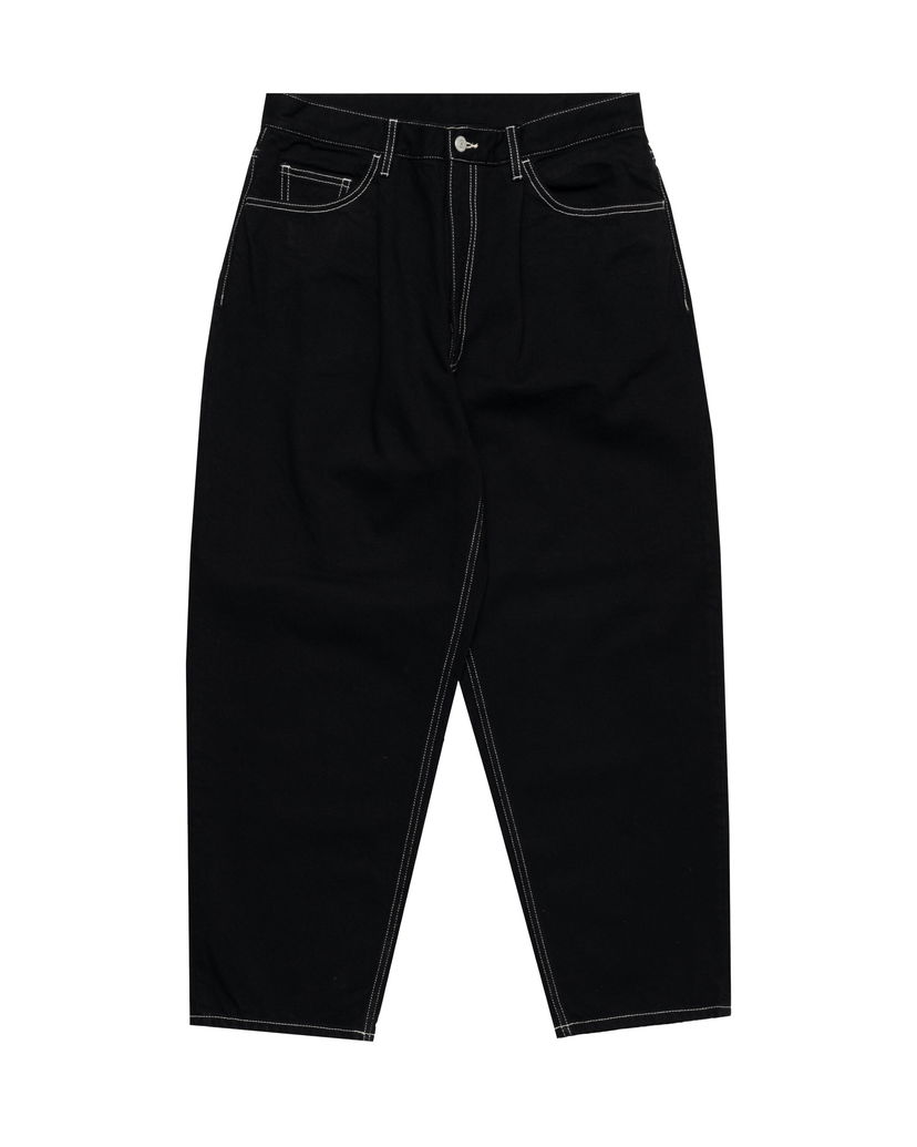 Jeans BEAMS Beams Wide Tapered Denim Pants Crna | 11211131791-19