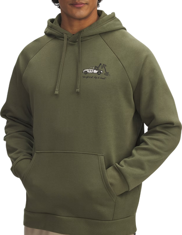 Dukserice Under Armour Rival Fleece Hooded Sweatshirt with 'We lift it all' Design Zelena | 6003955-390, 0