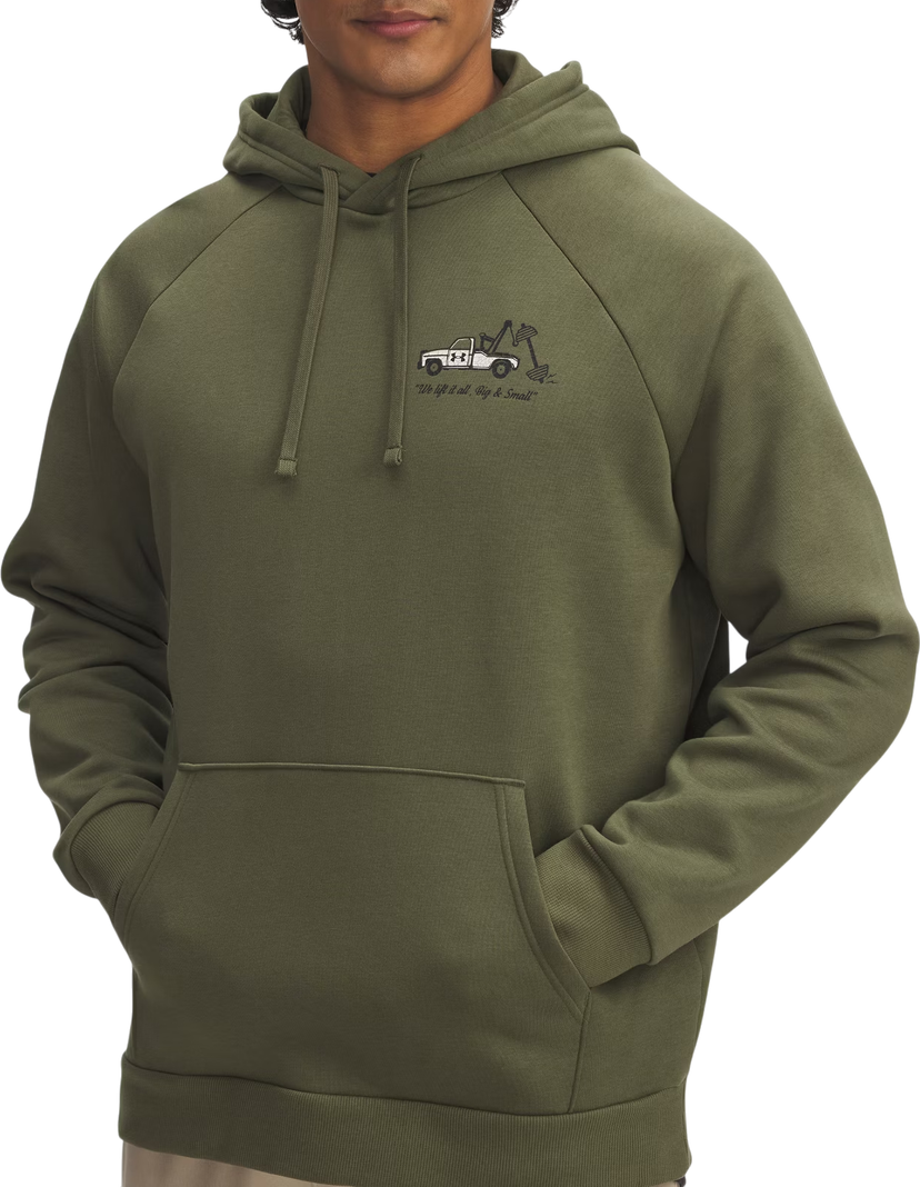 Dukserice Under Armour Rival Fleece Hooded Sweatshirt with 'We lift it all' Design Zelena | 6003955-390