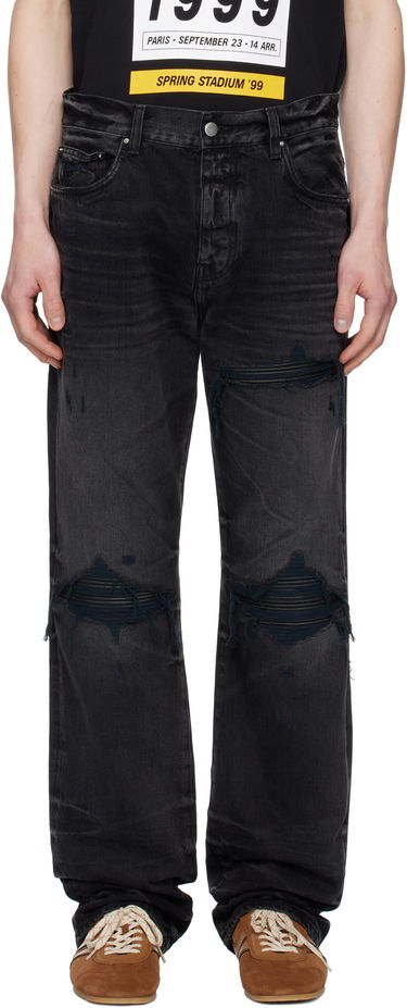 Jeans AMIRI AMIRI Leather Straight MX1 Jeans Crna | AMDNGH1086, 0