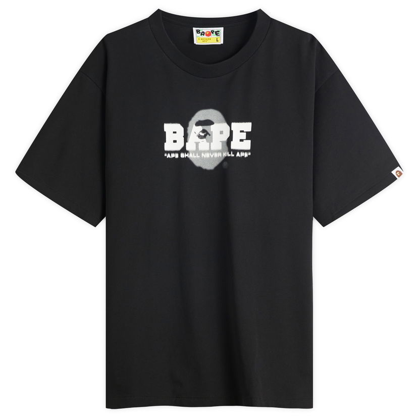 Majica kratkih rukava BAPE Graffiti Logo Relaxed Fit Tee Crna | 001TEL301308M-BLK
