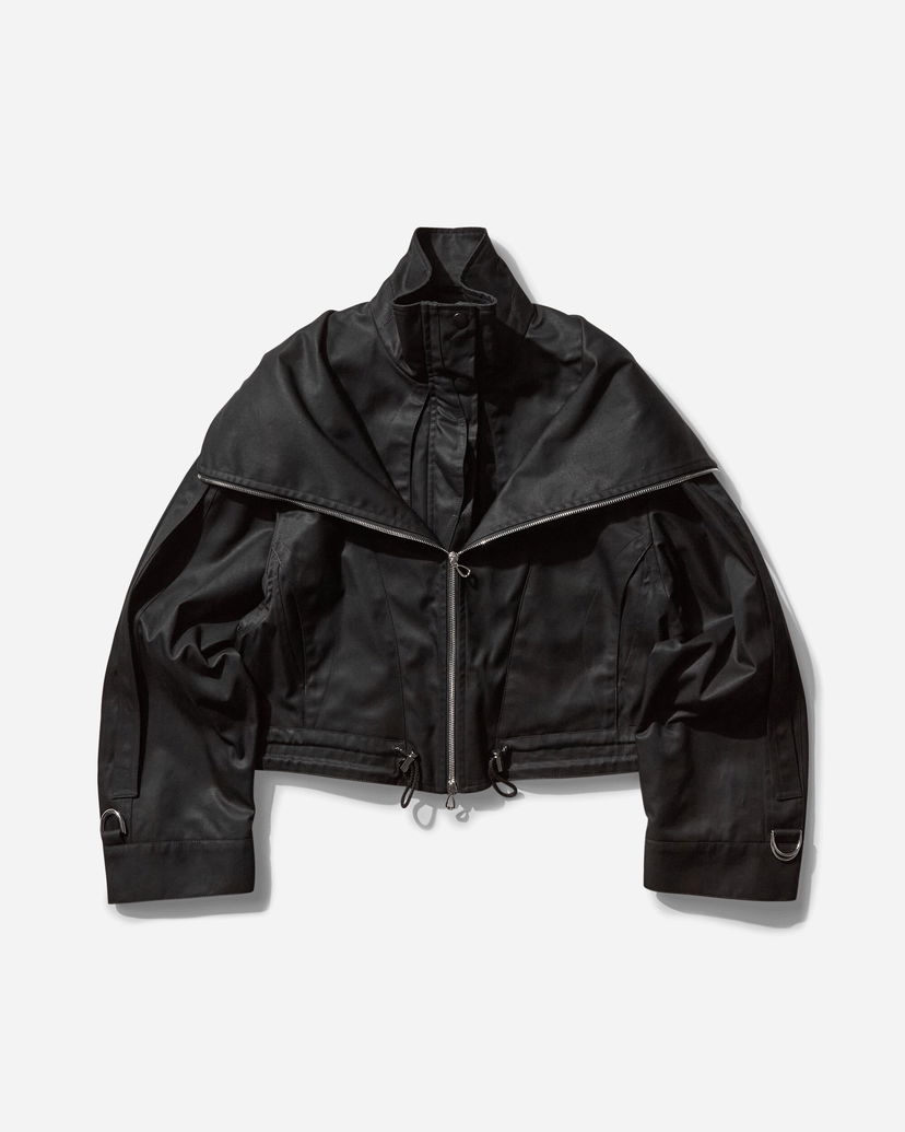 Jakna KIKO KOSTADINOV Erro Cropped Zip-Up Jacket Crna | KKWSS25J01 23